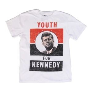 Youth for Kennedy White T-Shirt T29